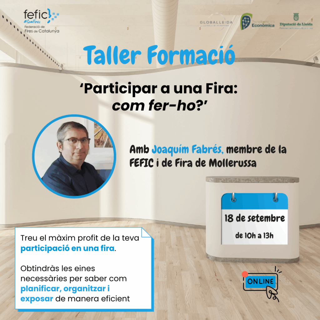 Taller Formació: 'Participar a una Fira: com fer-ho?'
